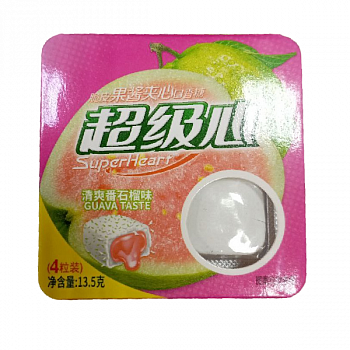Жевательная резинка "Супер" с жидким центром внутри Гуава 16,6гр 1шт/30уп
